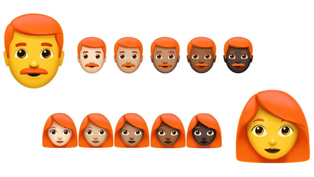 emojis pelirrojos