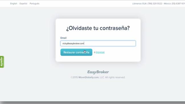 contraseña perdida