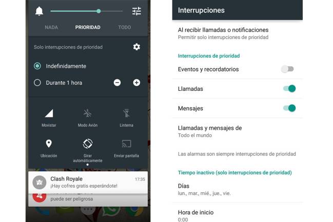prioridades de sonido