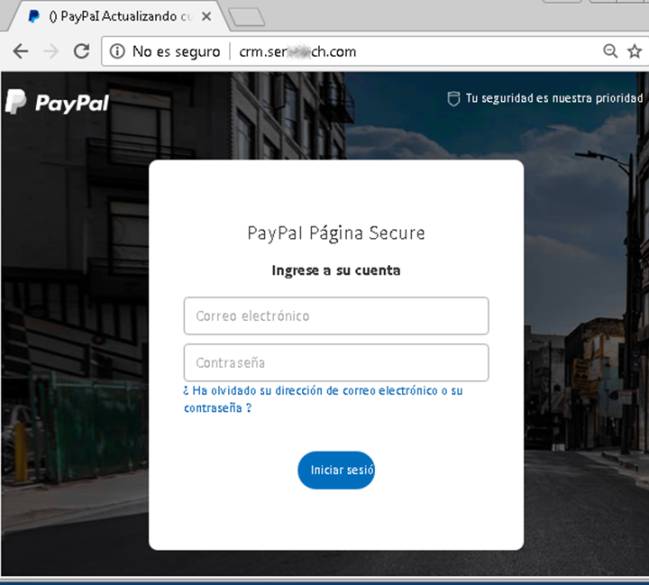 paypal falso