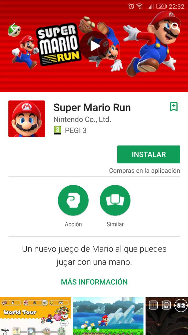 Captura de Google Play de Super Mario Run