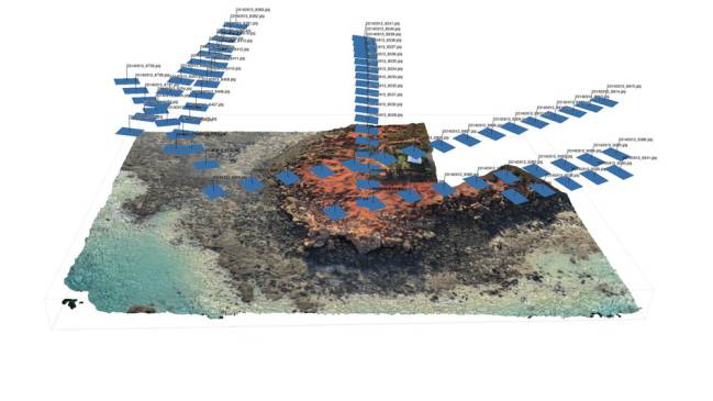Un mapa 3D generado con la combinación de tecnologías documentando la autopista de dinosaurios
