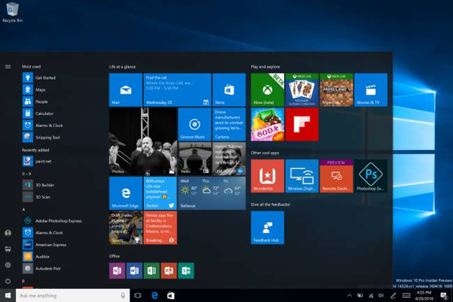 windows 10 inicio