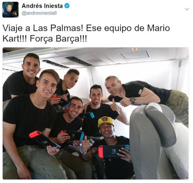 iniesta tweet mario kart 8