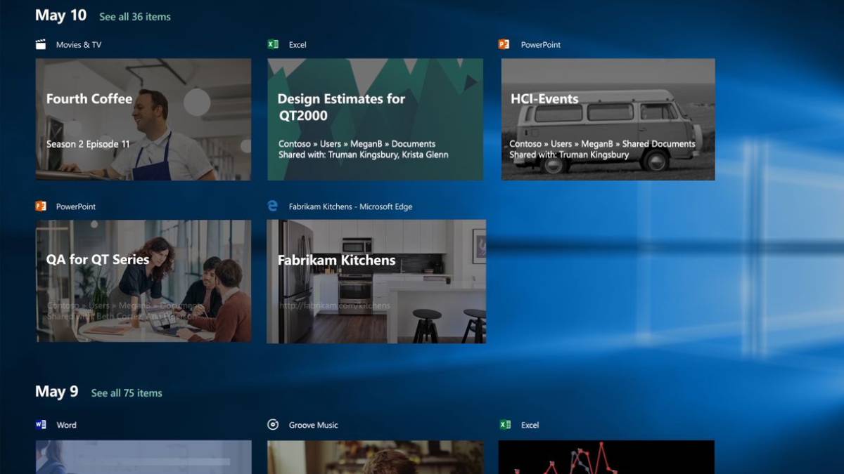 timeline w10