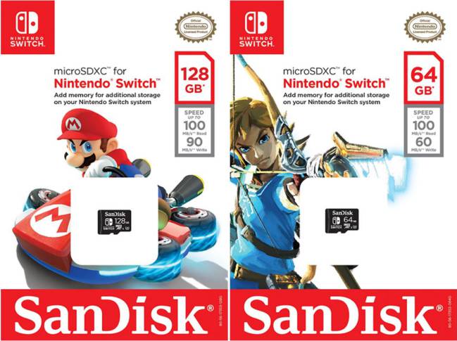 sandisk nitendo switch