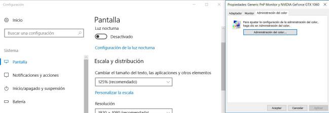 opciones brillo pantalla