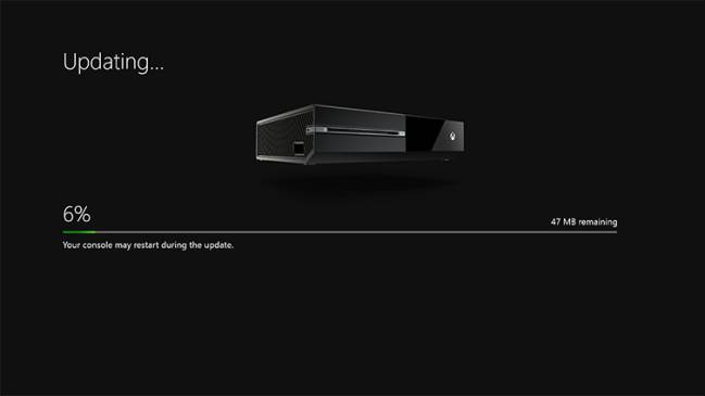 actualización xbox one