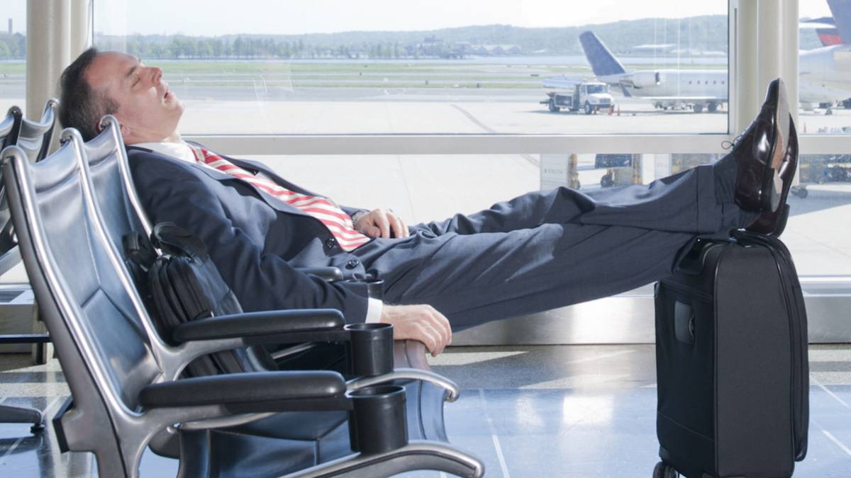 durmiendo en aeropuerto