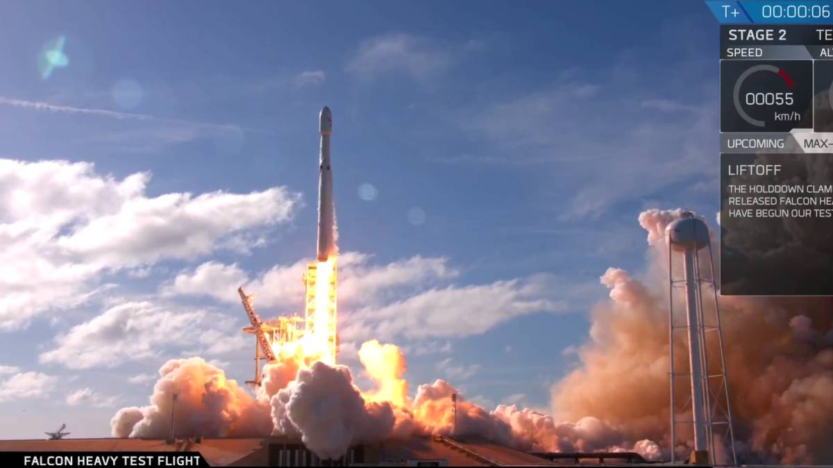 El lanzamiento del Falcon Heavy fue “casi” perfecto