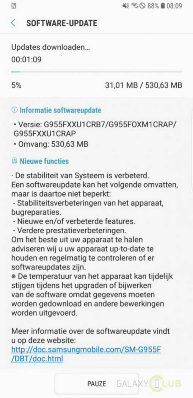 La nueva actualización Oreo para los Galaxy S8