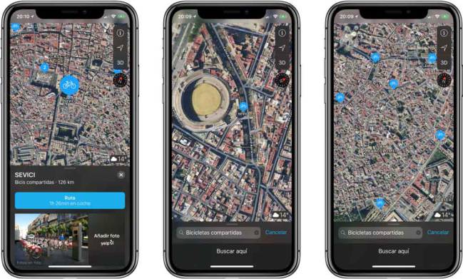 apple mapas bicis