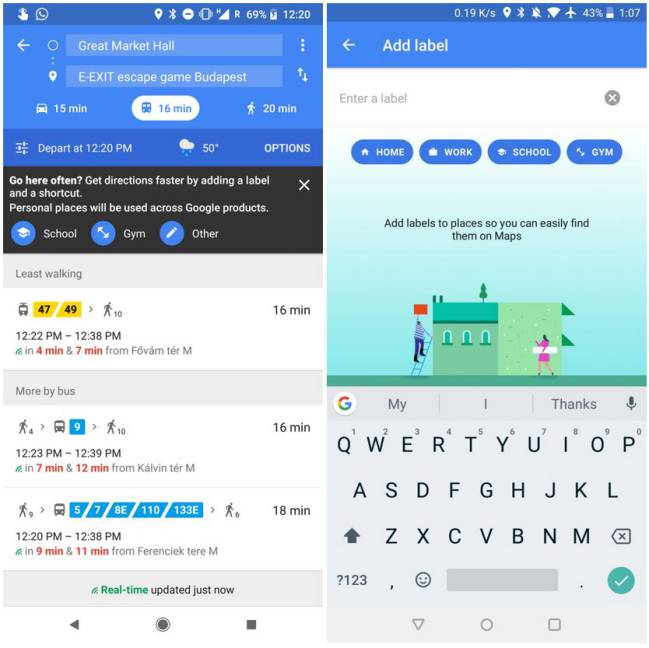 google maps etiquetas