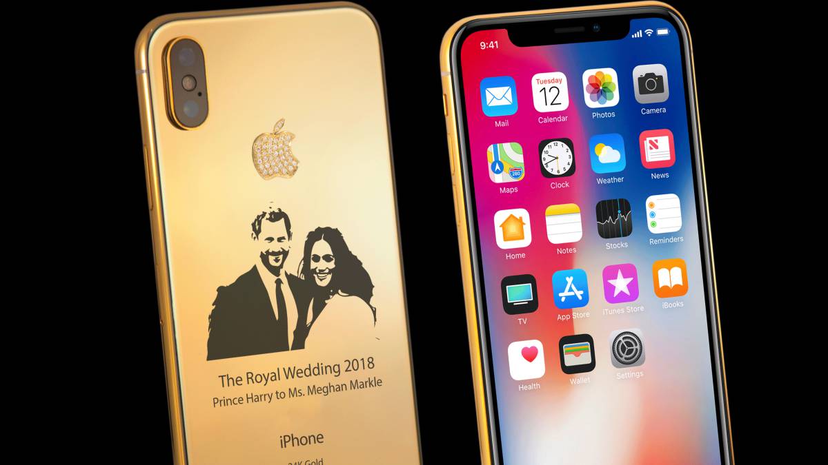 iPhone X Royal Wedding, un iPhone de oro de 24k para la boda Real de Harry y Meghan