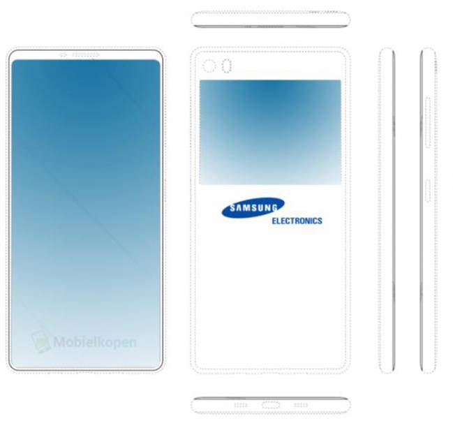 samsung pantalla trasera