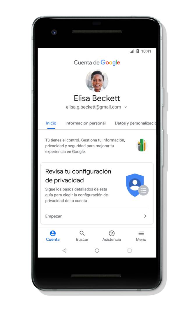 Interfaz de Cuenta de Google