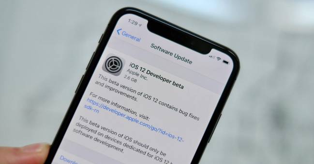 iOS 12 beta en un iPhone X