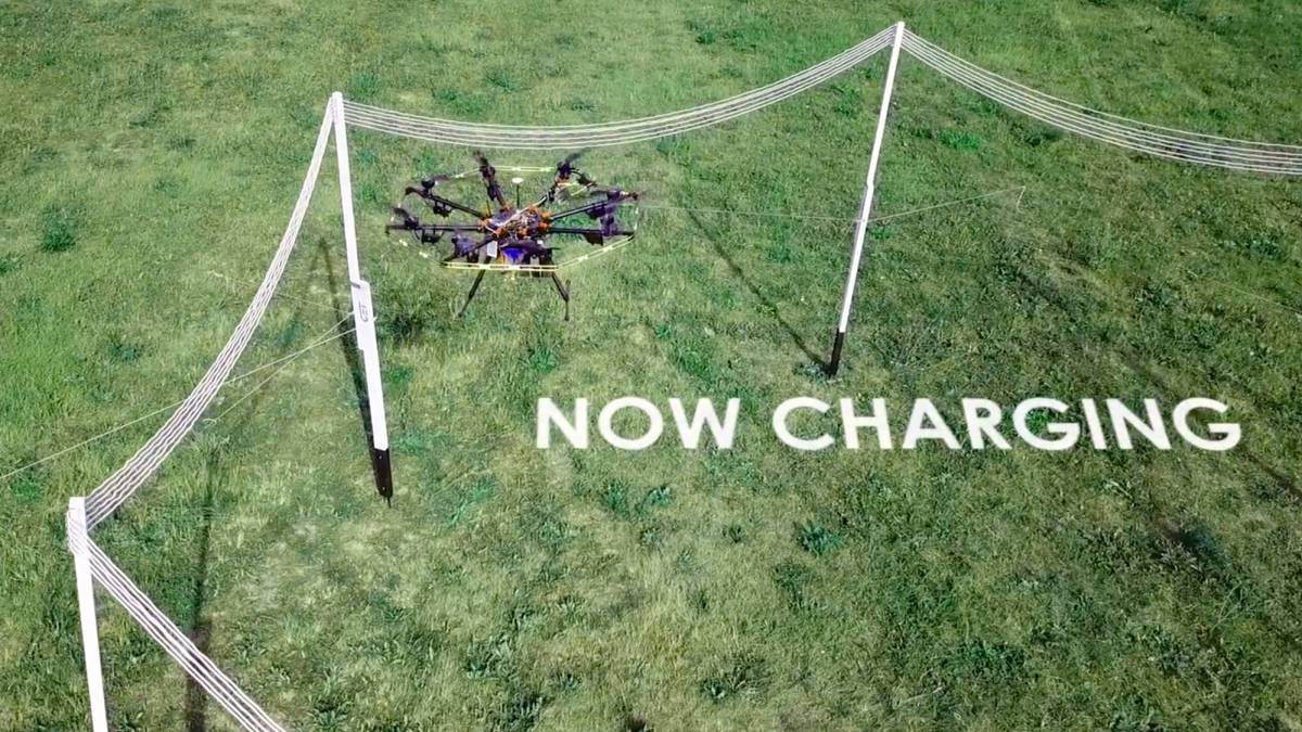 dron en carga