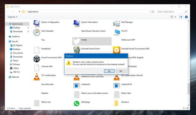 windowsstore shortcut