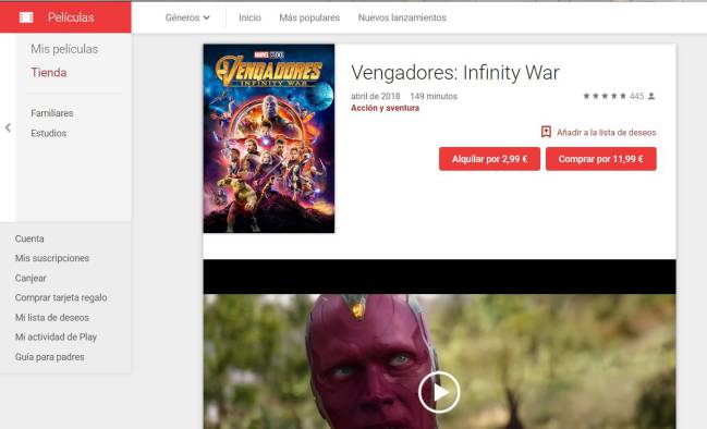 google peliculas