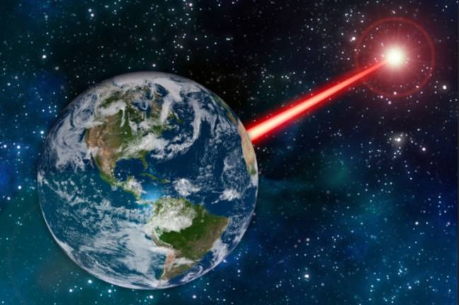 laser tierra