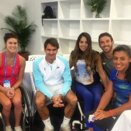 Tenistas chilenas compartieron con Roger Federer en Brisbane