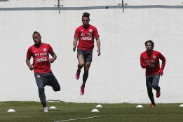 Selección Chilena entrenando