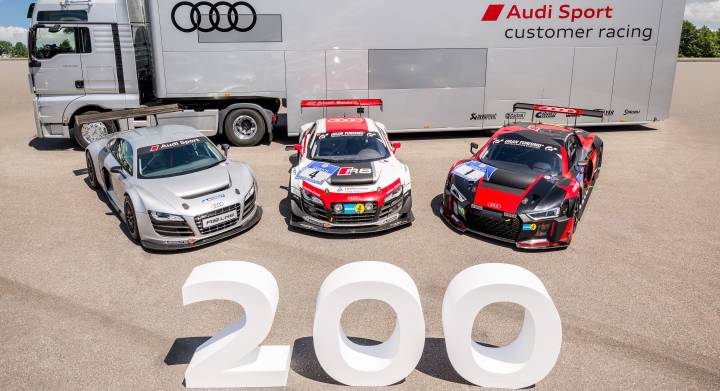 Audi celebra la unidad 200 de su veloz R8 LMS