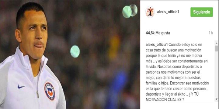 El mensaje motivacional de Alexis de cara al duelo con Bolivia