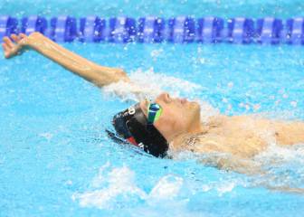 Alberto Abarza finaliza octavo en la final de 50 metros espalda
