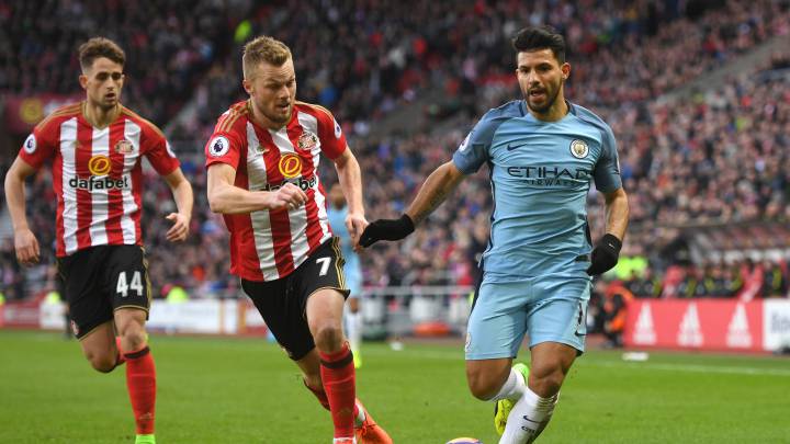El City sin Claudio Bravo venció sin problemas al Sunderland