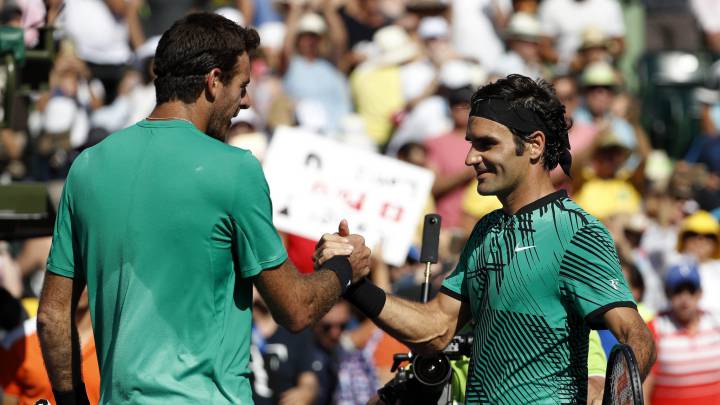 Federer derrota a Del Potro y avanza a octavos final en Miami