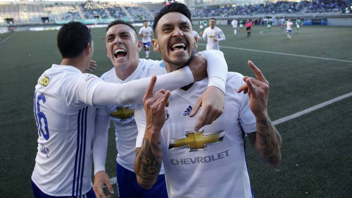 Pinilla y Díaz levantan a la U que golea a Audax en Copa Chile