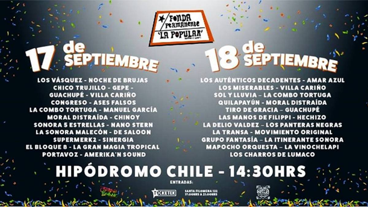 6 conciertos o festivales para asistir en Fiestas Patrias