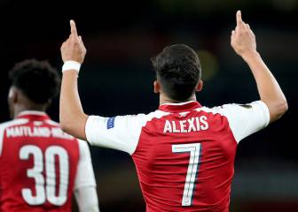 Alexis Sánchez anotó un gol en su partido 400 en Europa