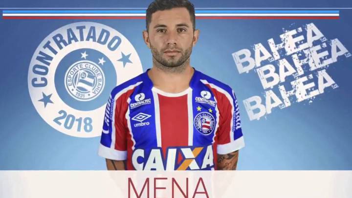 Eugenio Mena debutó con derrota en el Bahia