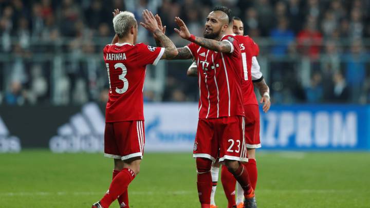 Vidal y el Bayern cumplen con el trámite ante el Besiktas de Medel