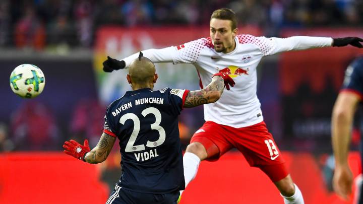 Leipzig cortó la racha invicta del Bayern de Arturo Vidal