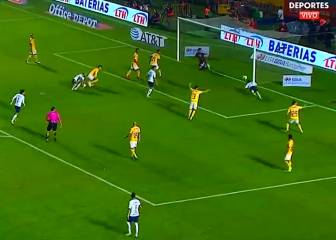 El gol que le anularon a Martín Rodriguez ante los Tigres