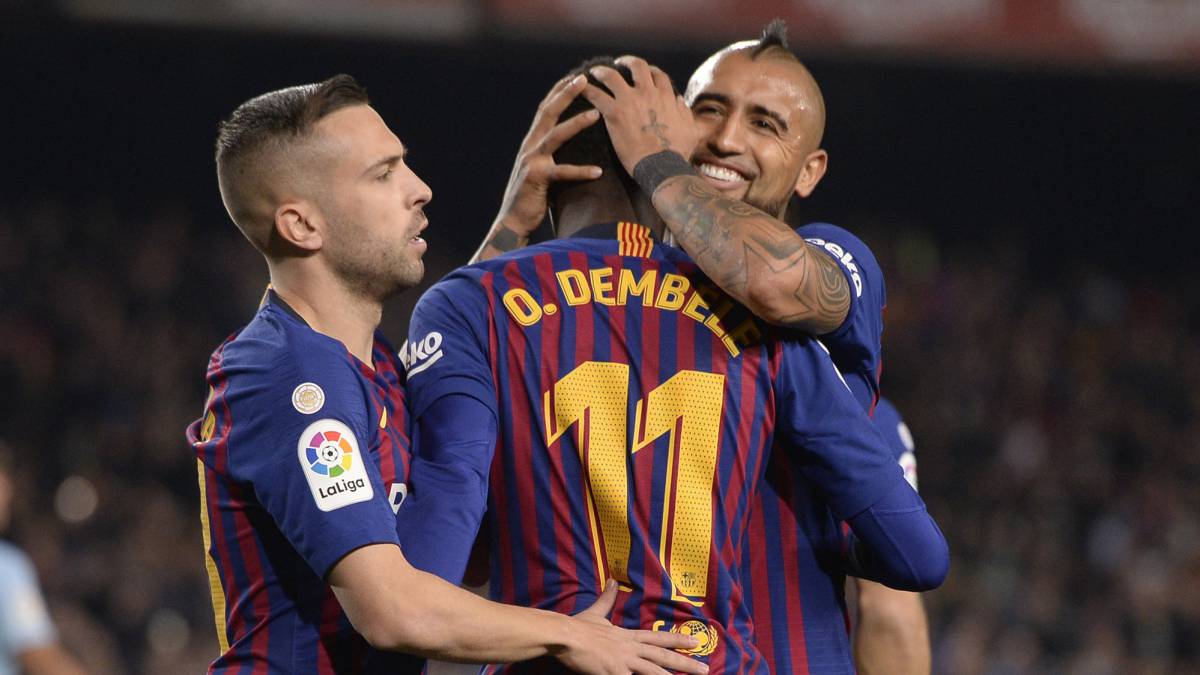 El chileno jugó 62 minutos en una nueva victoria de los catalanes esta vez sobre el cuadro de Vigo y se afianza entre los titulares de Ernesto Valverde. Anotaron Dembelé y Messi.