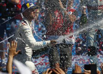 La alegría de Sam Bird, el ganador de la Fórmula E en Santiago