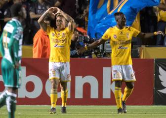El gol de Edu Vargas que abrió el triunfo de Tigres ante Santos