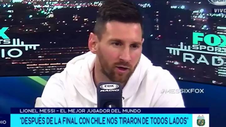 El jugador del Barcelona acudió a Fox Sports Radio en Argentina y recordó el cambio de la hinchada tras la primera final perdida contra Chile por Copa América.