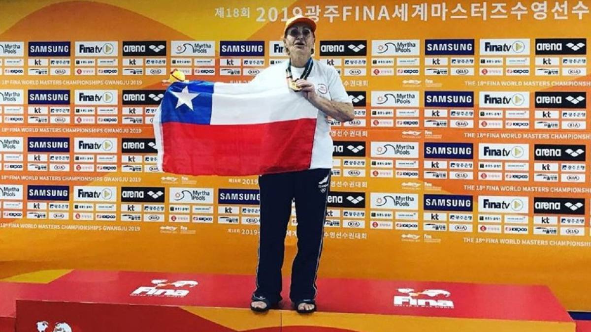 La nadadora de 84 años Eliana Busch completó una gran actuación en el Mundial de Corea del Sur. A las dos de plata que había logrado sumó el triunfo en 50 metros libres.