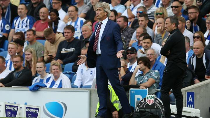 En su visita al Brighton, el West Ham solo consiguió igualar. Los dirigidos por Manuel Pellegrini aún no conocen la victoria en la Premier League.