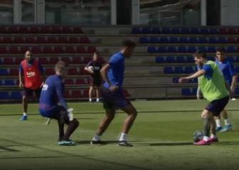 ¡Messi humilló a un compañero y asistió a Vidal en la práctica!