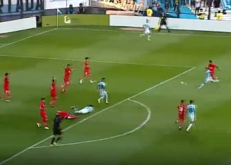 El potente remate de 'Chelo' Díaz que casi acabó en golazo