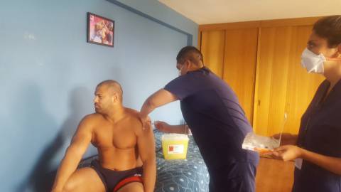 Vacunan contra la influenza a deportistas de alto rendimiento