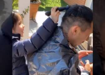 El video más tierno del día: ¡la hija de Medel fue su peluquera!