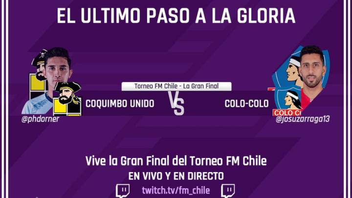 Los jugadores que dirigen a Coquimbo Unido y Colo Colo se enfrentarán en un partido único para definir al primer campeón de Football Manager en Chile.
